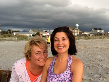 Beckie Hemmerling & Holly Herrick at Folly Beach SC | EatSimpleFood.com