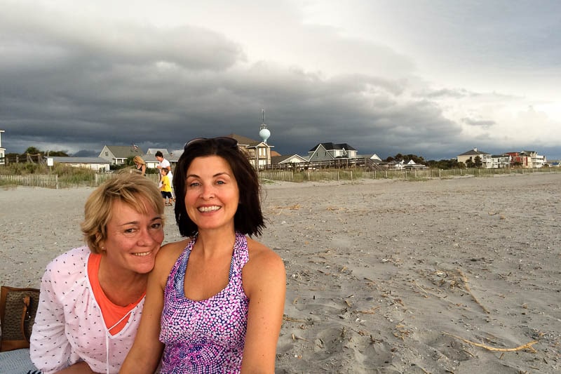 Beckie Hemmerling & Holly Herrick at Folly Beach SC | EatSimpleFood.com